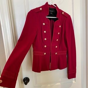 Striking Michael Jackson or holiday RED WHBM jacket. Plenty of buttons and fit.